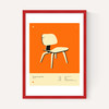 Orange Plywood Lounge Chair