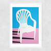 White Plastic Chair Narrow White Frame