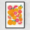 Grapefruit Harvest Narrow Black Frame