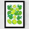 Lime Harvest Wide Black Frame