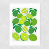 Lime Harvest Narrow White Frame