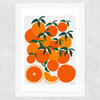 Orange Harvest Wide White Frame