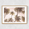 Palm Trees Narrow Oak Frame