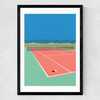 Tennis Court In The Desert Medium Black Frame