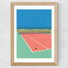 Tennis Court In The Desert Wide Oak Frame