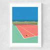 Tennis Court In The Desert Medium White Frame