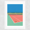 Tennis Court In The Desert Wide White Frame