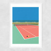 Tennis Court In The Desert Narrow White Frame