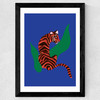 Tiger by Sifa Mustafa Wide Black Frame