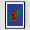 Tiger by Sifa Mustafa Medium Black Frame
