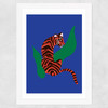 Tiger by Sifa Mustafa Wide White Frame