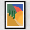 Tuscan Hills Wide Black Frame