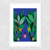 Night Garden Narrow White Frame