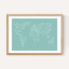 Geometric World Map Mint