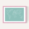 Geometric World Map Mint