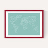 Geometric World Map Mint