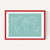Geometric World Map Mint