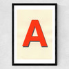 Neon Red A Medium Black Frame