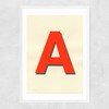 Neon Red A Narrow White Frame
