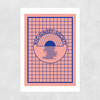 NYC Sunset Society Blue Unframed Print