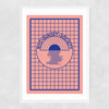 NYC Sunset Society Blue Narrow White Frame