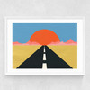 Road to Sun Medium White Frame