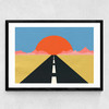 Road to Sun Medium Black Frame