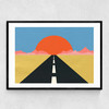 Road to Sun Narrow Black Frame