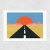 Road to Sun Narrow White Frame