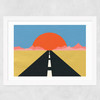 Road to Sun Wide White Frame