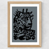 Live Brave Blue Wide Oak Frame