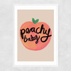 Peach Narrow White Frame