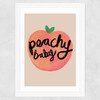 Peach Wide White Frame