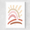Sun Rays Medium White Frame