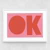 OK! Medium White Frame