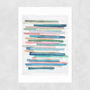 Pastel Stripes Unframed Print