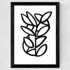 Leaves X Wide Black Frame
