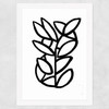 Leaves X Wide White Frame