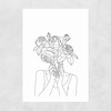 Line Art Flower Head Unframed Print