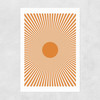Orange Sun Rays Unframed Print