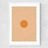 Orange Sun Rays Medium White Frame