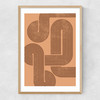 Retro Lines Narrow Oak Frame