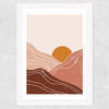 Sunset Landscape Wide White Frame