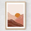 Sunset Landscape Medium Oak Frame