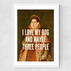 I Love My Dog Medium White Frame