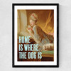 Home Is Where The Dog Is Medium Black Frame