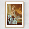 Home Is Where The Dog Is Medium Oak Frame