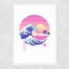 The Great Vapor Wave Narrow White Frame