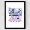 Vaporwave Ramen Wide Black Frame