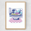 Vaporwave Ramen Medium Oak Frame